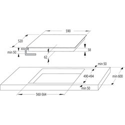 Induccion Hisense HI6311BSCE 3 Zonas, 60cm