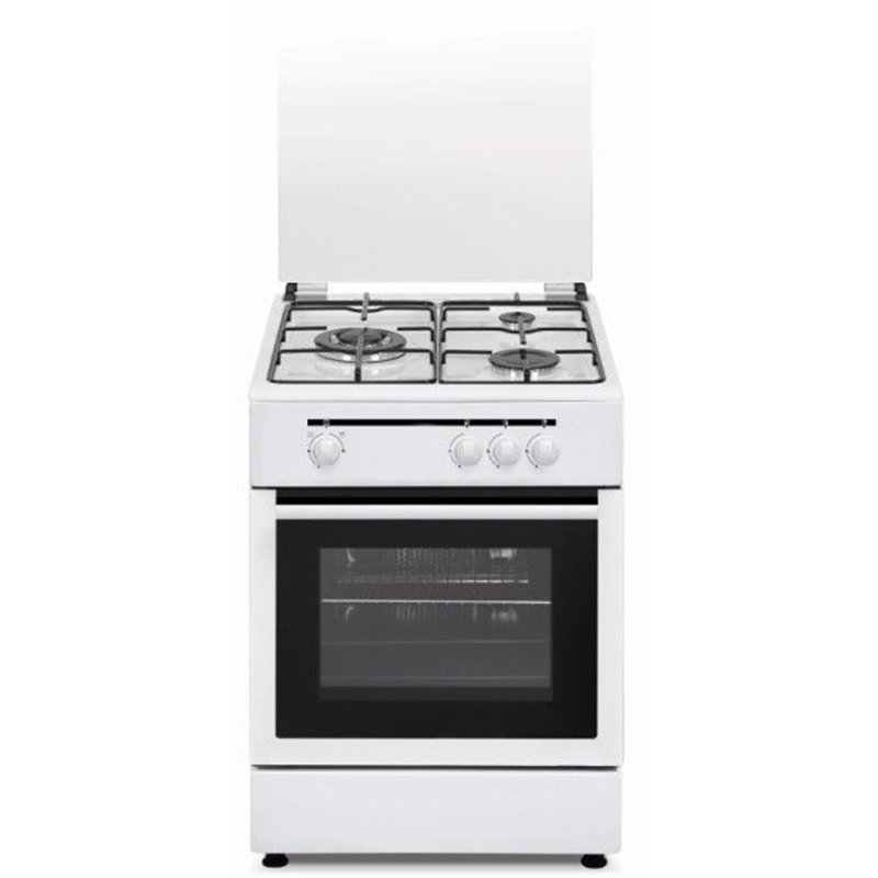 Cocina Vitrokitchen CB5530BB blanco, 3 fuegos