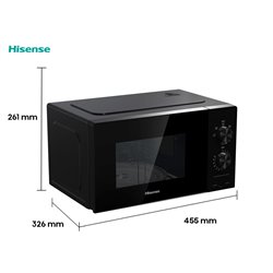 Microondas Hisense H20MOBP1, 20L, 700W, Negro