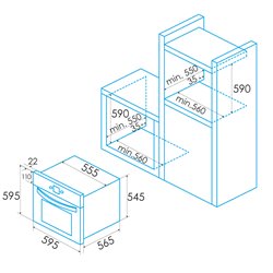 Horno Edesa EOE-7040 BK 80L, A, cr negro