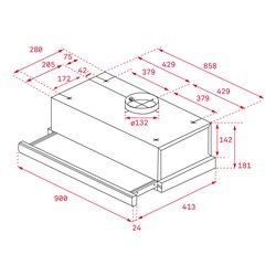 Campana Teka TL9310S Extraible, Inox, 90cm