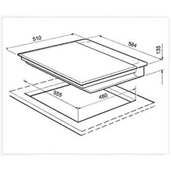 VITROCERAMICA GAS Vitrokitchen 401TGN GAS NATURAL