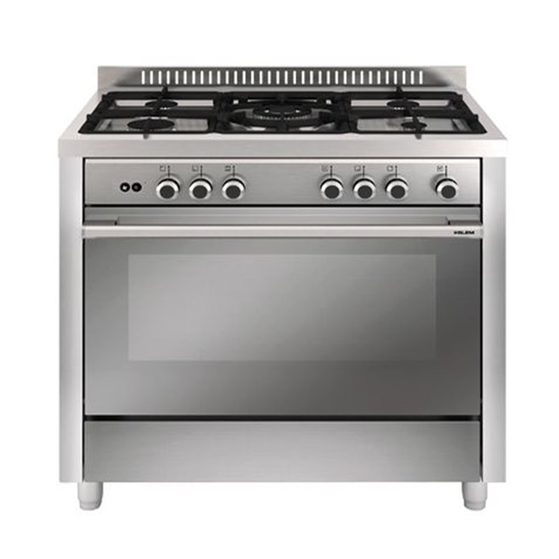 Cocina GLEM MX96IB Inox 5 fuegos butano 90x60