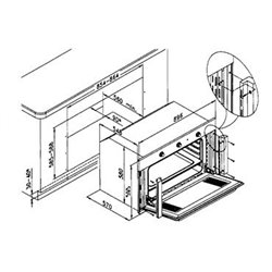 Horno Vitrokitchen HG91IB Gas, 3  funciones, 110