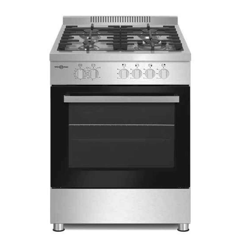 Cocina Vitrokitchen PF6060IN Inox, 4 fuegos, Natural