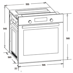 Horno Vitrokitchen HG602BN Gas, 60cm, Nat, Blanco