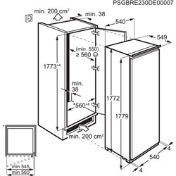 Congelador INTEGRABLE AEG ABE818E6NS  177x55cm, NO FROST, E