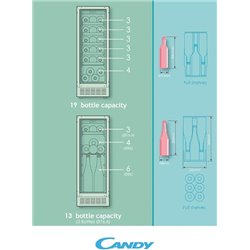 Vinoteca Candy CCVB 30/1 81.3x29.5x56.2cm, Integrable