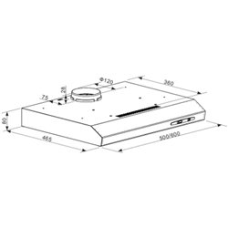 Campana Candy CFT610/4W 60cm, 208m3/h