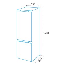 Frigorifico 2P Edesa EFT-1611 WH 159x55cm, E