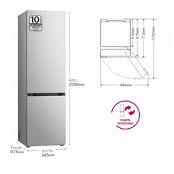 Combi LG GBV7280AMB  203x60cm, Clasificación A