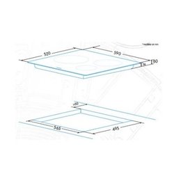 Induccion Edesa EIS-6330 RA 3 zonas, bisel frontal