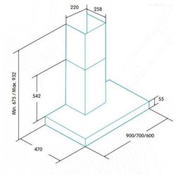 Campana Edesa ECB-7411 X 70cm, Box