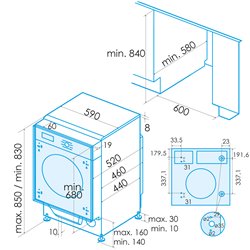 Lavadora Edesa EWF- 9400 I 9kg, 1400rpm, A, Integrado