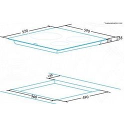 Induccion Edesa EIM-6331 HT BQ B  3 zonas, 60cm