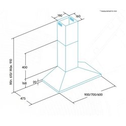 Campana Edesa ECP-7411 X 70cm, Piramide