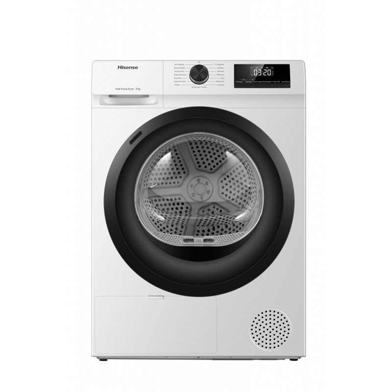 Secadora Hisense DHQE800BW2 8kg, A++, B/Calor