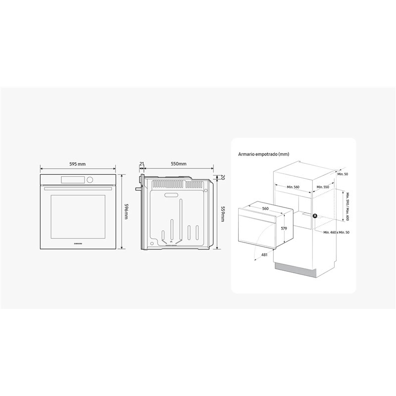 Horno Samsung NV7B6795JAK/U1 Multif., Pirolisis