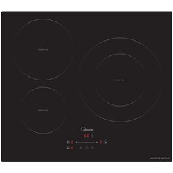 Inducción Midea MIH740T278K0 3 Zonas, 60cm, Negro