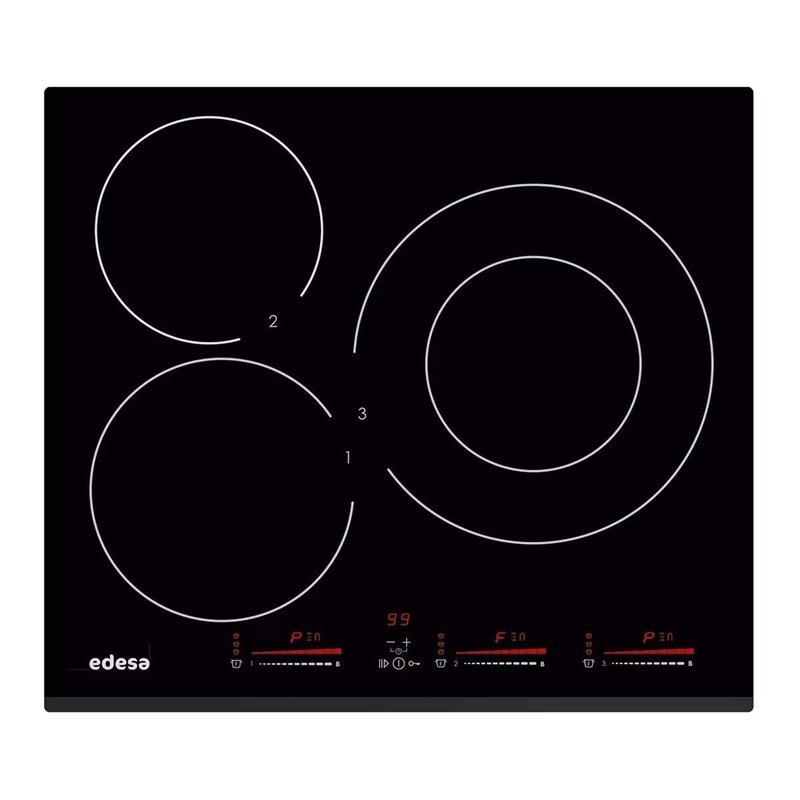 Induccion Edesa EIM6330BA 3 zonas, 30cm, slider,