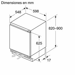 Congelador Integrable Balay 3GUE033F  82x60cm, N Frost