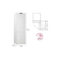 Figorifico Combi LG GNM12VWHN 177x55cm, E, integrable