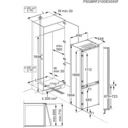 Frigorífico Combi AEG Integrable NSC7P751ES  188.4x69.6x549.cm