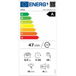 Lavadora Midea MFG10W80BA/W-ES 8Kg, 1400RPM, Integrable