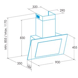 Campana Vertical Inclinada Edesa ECV-98321 GBK