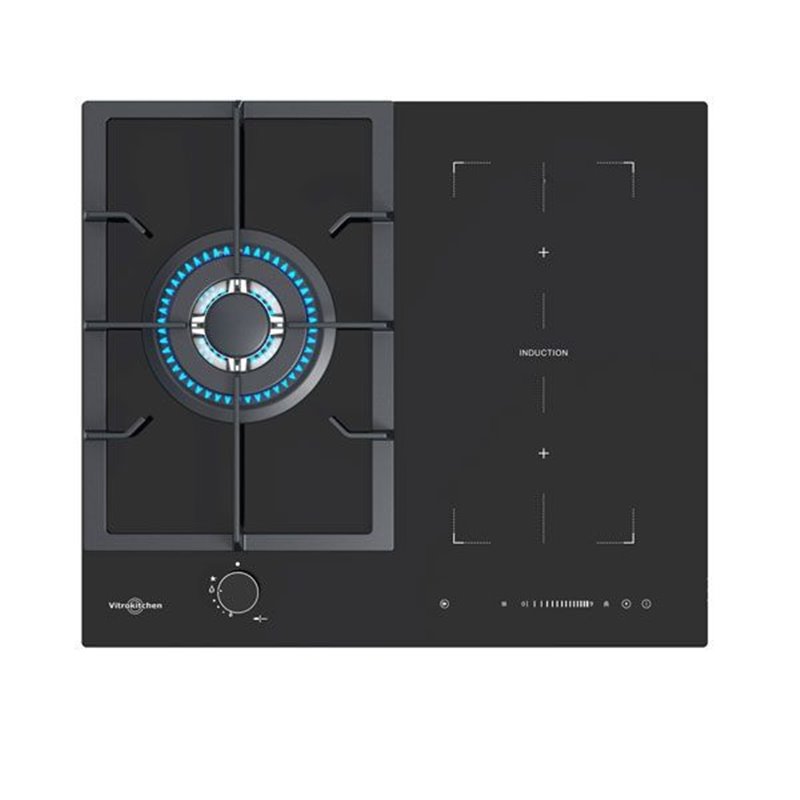 Induccion y Gas Vitrokitchen VG611N 3 Zonas, Dual-Gas