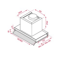 Campana Teka 113100000 INTEGRABLE  620m3, 70db, inox