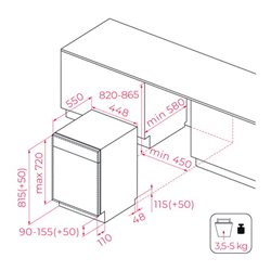 Lavavajillas Teka DFI 44800 10Cub.,Integrable, 45cm, E