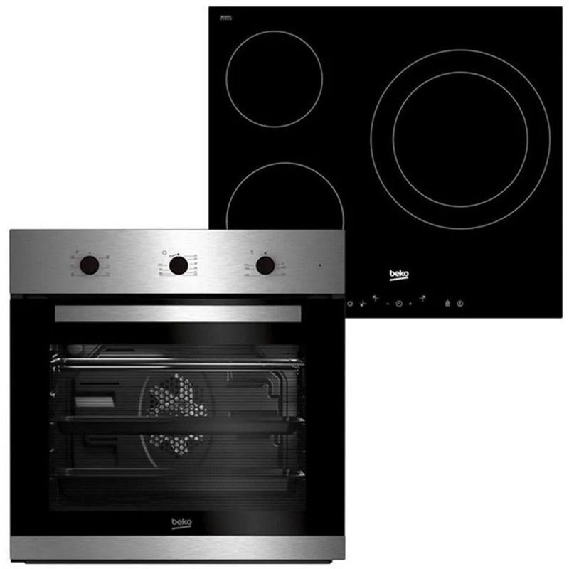 Conjunto Beko BBSE12120XD Horno+Vitro 3 zonas